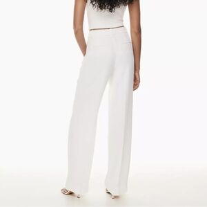 WILFRED Effortless Pants (Re)ssential Wide Leg Light Birch White 0 Aritzia